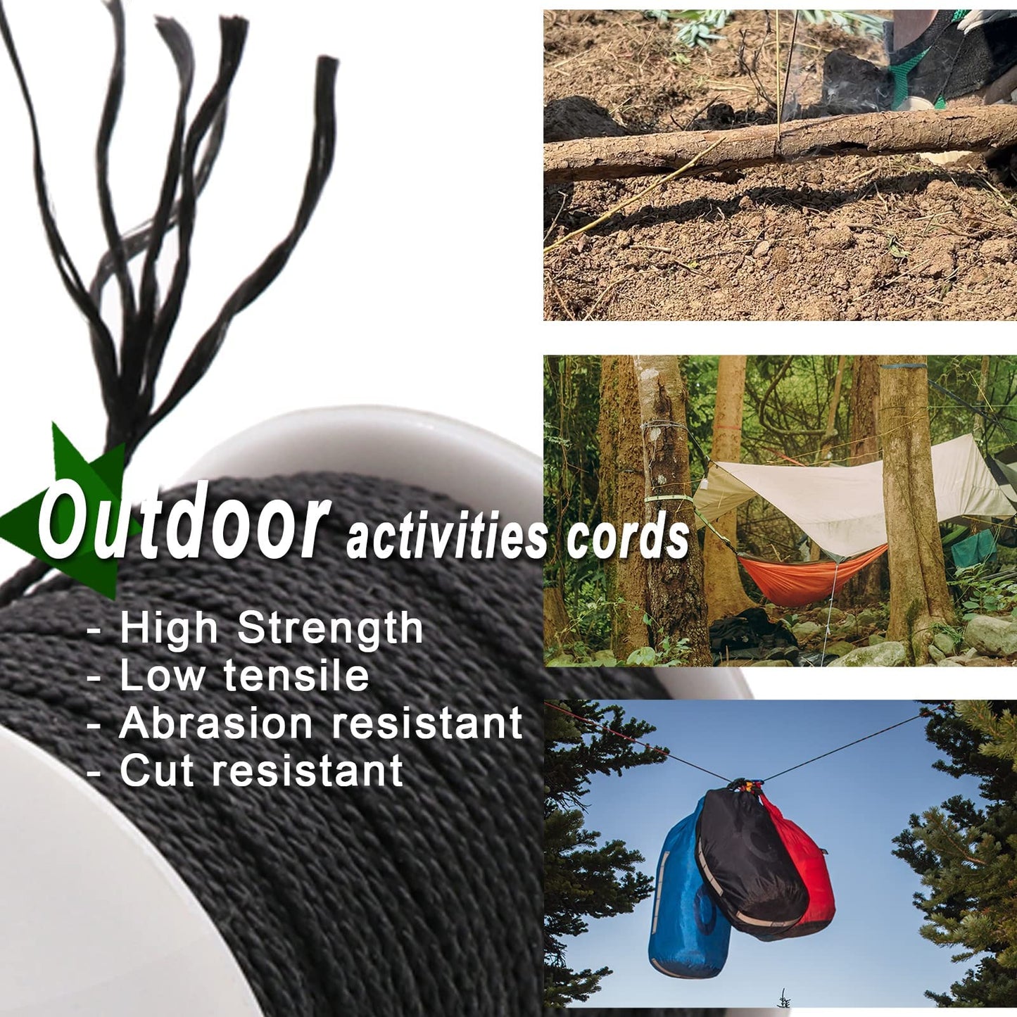 9KM DWLIFE Kevlar Cord, 50lb~1500lb, High Tensile Strength, Flame Resistant, Braided Fishing Line, Wind Chime String, Kite Line, Camping, Model Rocket, Outdoor Survival Strong String